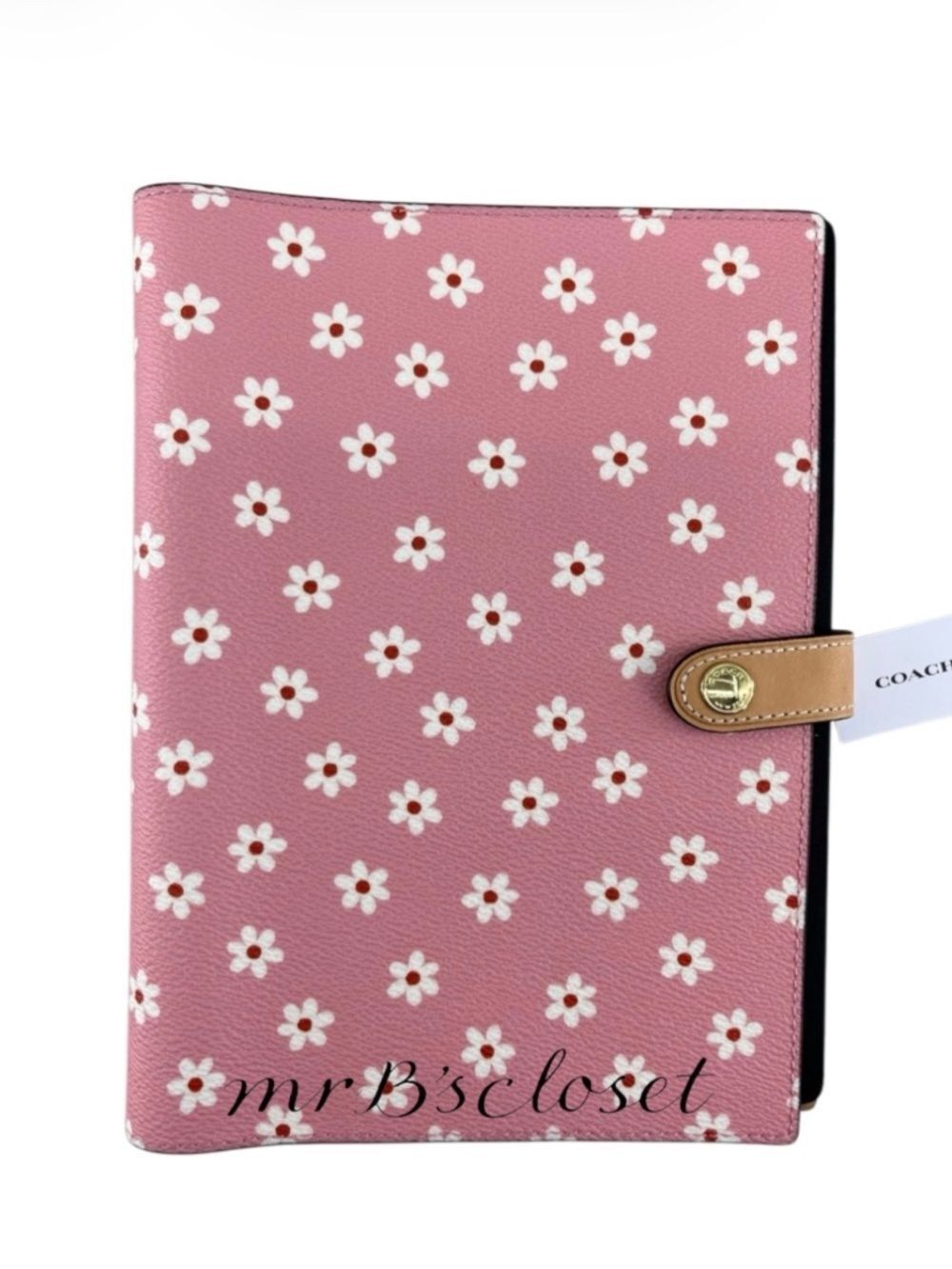 Coach Notebook With Floral Print Pink